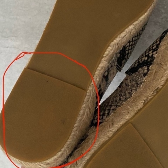 𝅺STEVE Madden Pink & Black Snakeskin Platform Espadrilles Woman’s Size 6.5 - Picture 12 of 12